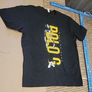 Polo by Ralph Lauren Black Tee with Bold Yellow Design